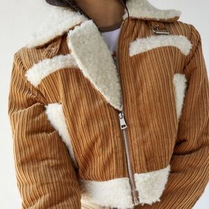 BDG Courduroy Sherpa Jacker NWT